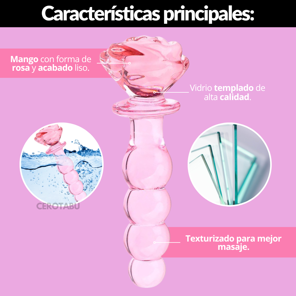 Dildo Vidrio Plug Anal Vaginal DIL054