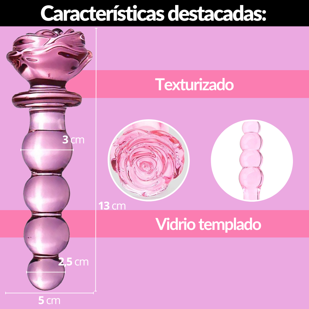 Dildo Vidrio Plug Anal Vaginal DIL054