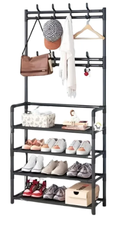 Sistema Organizador 3-en-1 (Perchero - Zapatero) 80 cm