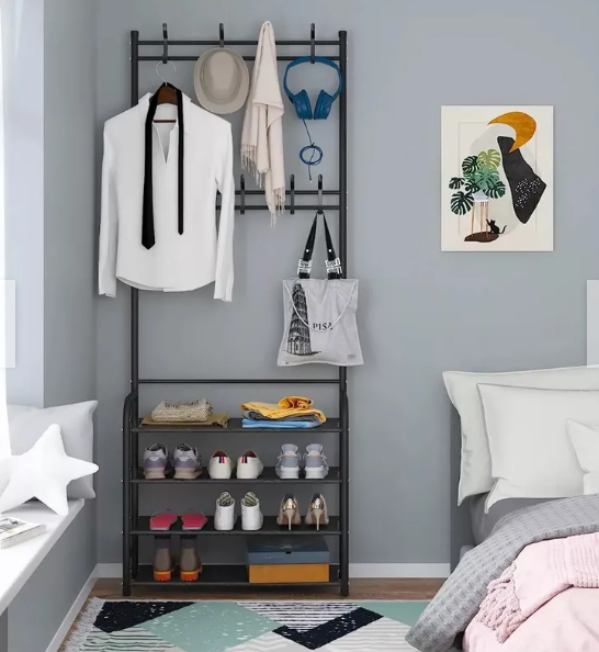 Sistema Organizador 3-en-1 (Perchero - Zapatero) 80 cm