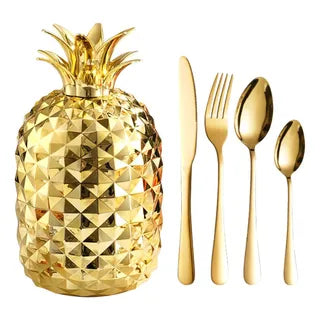 SET DE CUBIERTOS DE PIÑA