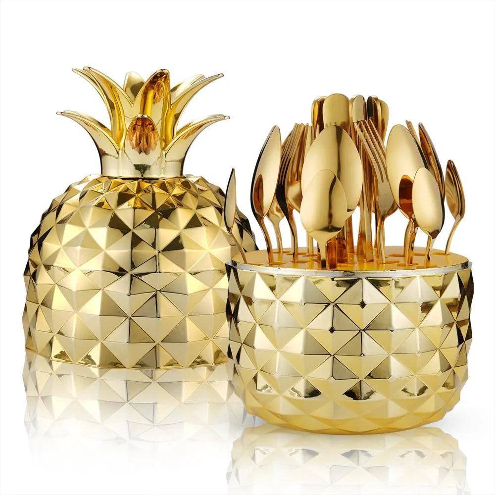 SET DE CUBIERTOS DE PIÑA
