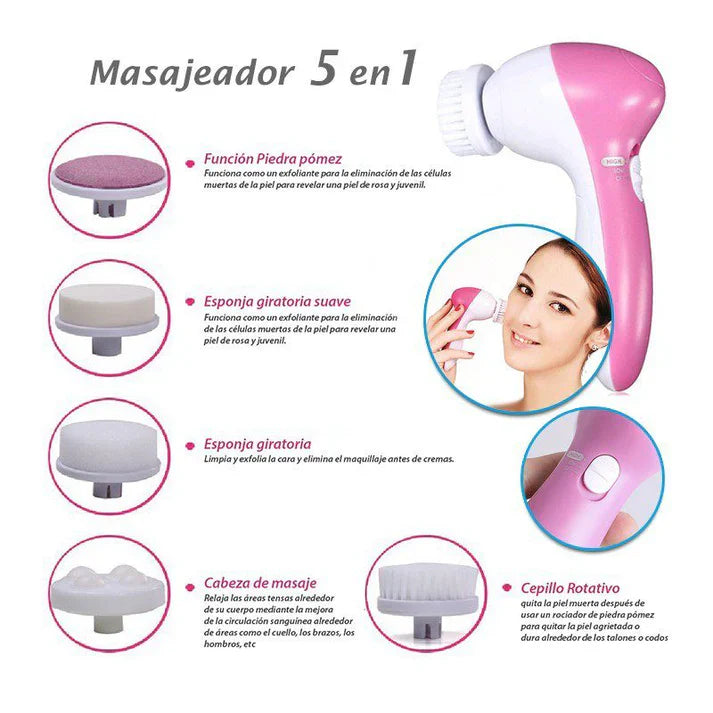 Masajeador Eléctrico Para Cara 5 En 1